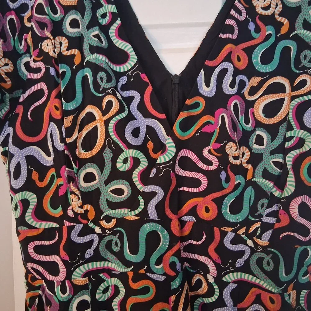 Joanie Arianne Snake print jumpsuit, size UK14/US10 - Picture 5 of 12